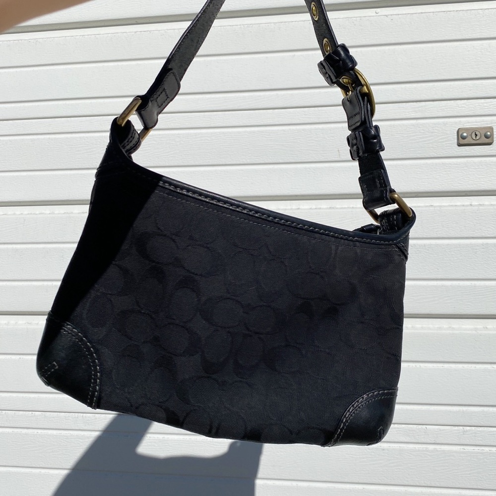 authentic black coach hobo purse